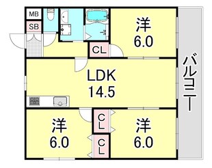 藤原マンションの物件間取画像